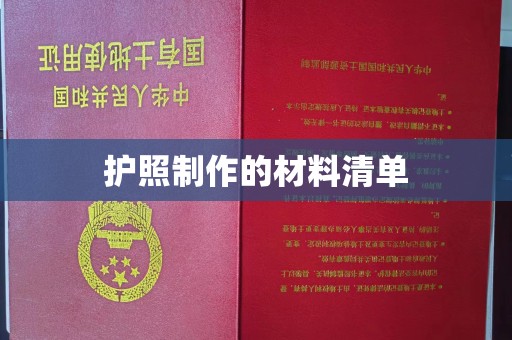 柳东护照制作的材料清单