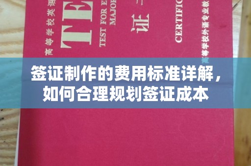 乐昌签证制作的费用标准详解，如何合理规划签证成本
